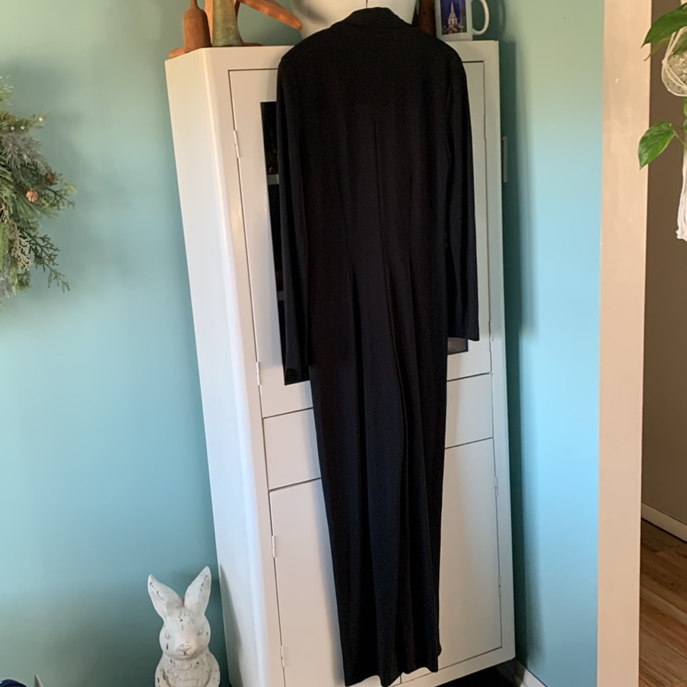 Anne Klein II sz 12 Elegant Black Jumpsuit vintage euc - Picture 8 of 10